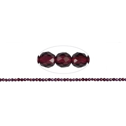 140820104820 strand balls, garnet, faceted, 03mm (38cm) | wholesaler gems & healing stones