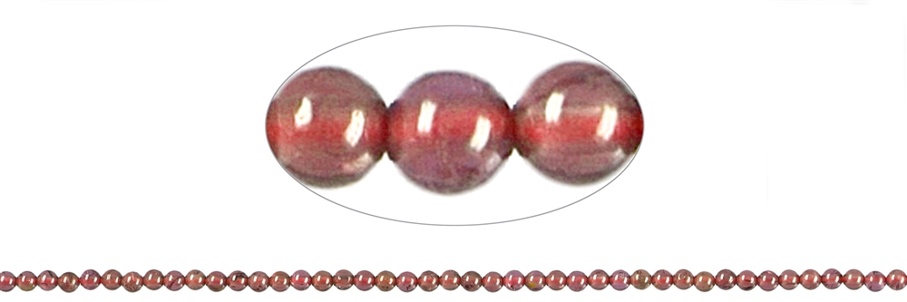 Filo di perle, granato A+/A (Mozambico), 01,75 mm
