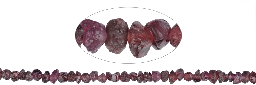 Strand of nuggets, garnet, 03-04 x 04-05mm