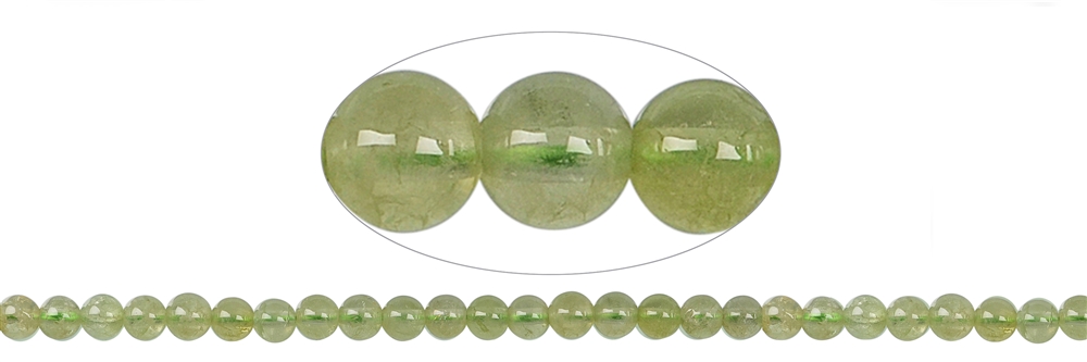 Strand balls, garnet green (Grossular) A, 06mm