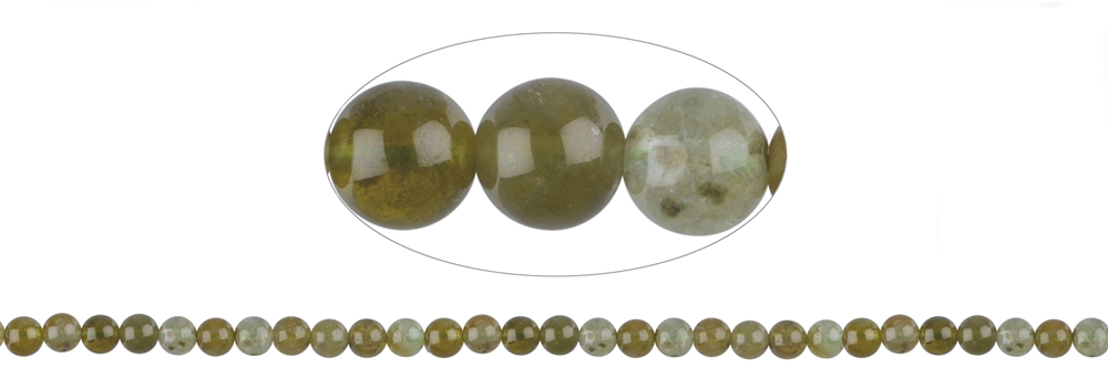 Strand balls, garnet green and brown, 06mm