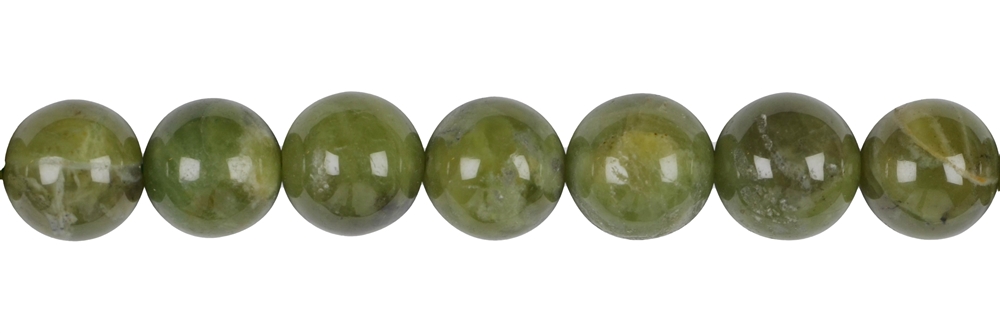 Strand of balls, garnet green (Grossular), 10mm