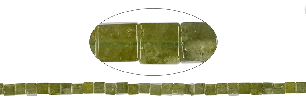 strand cubes, garnet green (Grossular), 06mm (39cm)