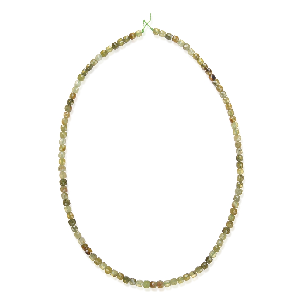 Rang de collier, Grenat vert (Grossulaire), à facettes, 04mm (39cm)