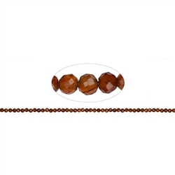 140890104820 Strand of beads, Hessonite (garnet), faceted, 02,8mm | Marco Schreier