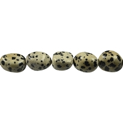 140920604620 Rang de colliers Nugget, Jaspe dalmatien, 12-16 x 10-14mm | Marco Schreier