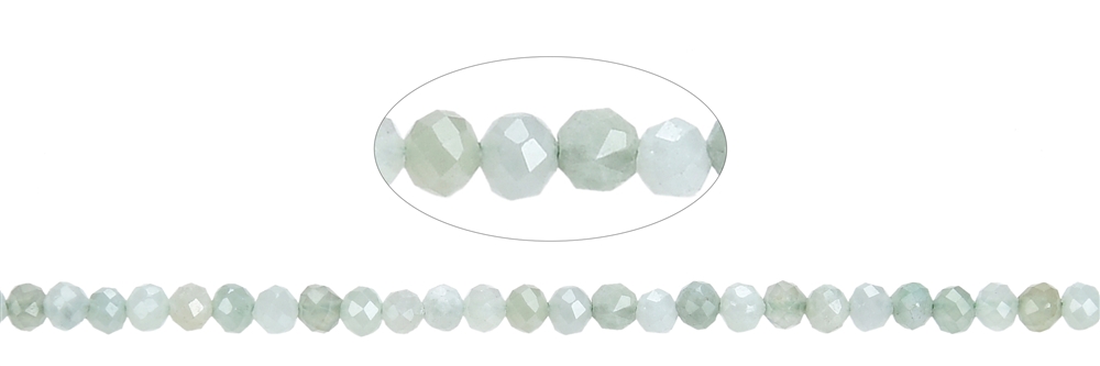 Strand of beads, Jadeite (Burma), faceted, 03mm