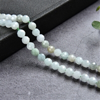 Strand of beads, Jadeite (Burma), faceted, 04mm