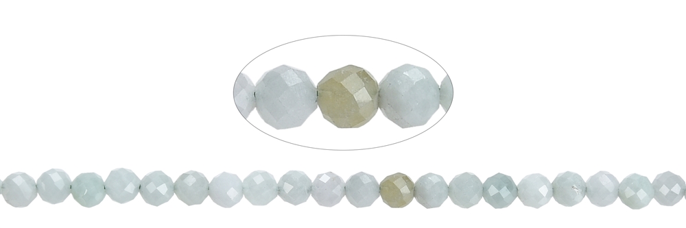 Strand of beads, Jadeite (Burma), faceted, 05mm