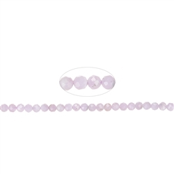 141010109921 String Beads, Kunzite, faceted, 04mm (38cm) | wholesaler gems & healing stones