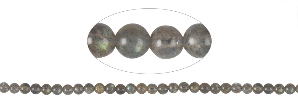 Strand of balls, labradorite, 05mm