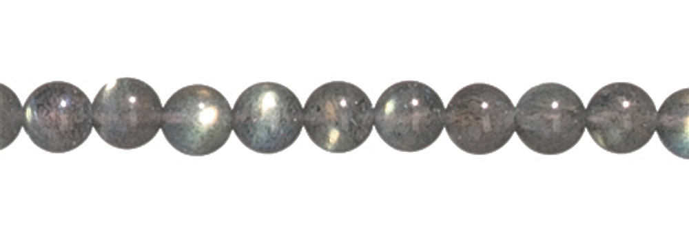 Strand of balls, labradorite, 14mm