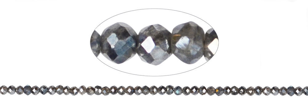 strand of beads, labradorite (vaporized), faceted, 04mm