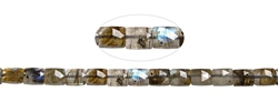 141030210920 Rectangular strand, Labradorite (dark), 10 x 8mm, faceted (39cm) | Marco Schreier