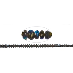 141030308220 Rang de collier Bouton, Labradorite, 03 x 05-07mm (35cm) | Marco Schreier