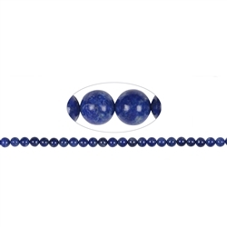 141040100720 Rang de collier boules, Lapis-lazuli extra, 08mm | Marco Schreier