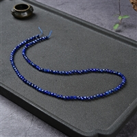 Strang Kugel/Button, Lapis Lazuli A, facettiert, 03 x 03mm