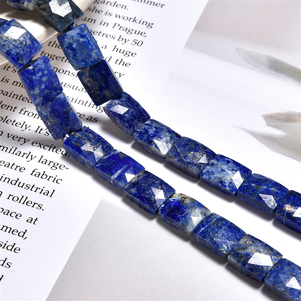 Strang Rechteck, Lapis Lazuli, 10 x 8mm, facettiert (39cm)  | Marco Schreier