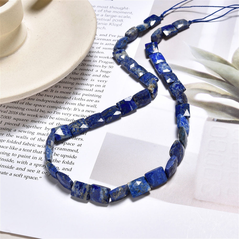 Strang Rechteck, Lapis Lazuli, 10 x 8mm, facettiert (39cm)  | Marco Schreier