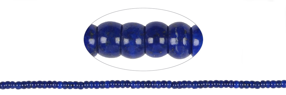Strand Button, Lapis Lazuli, 04mm