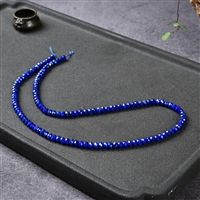 Strang Button, Lapis Lazuli A+, facettiert,  02 x 04mm