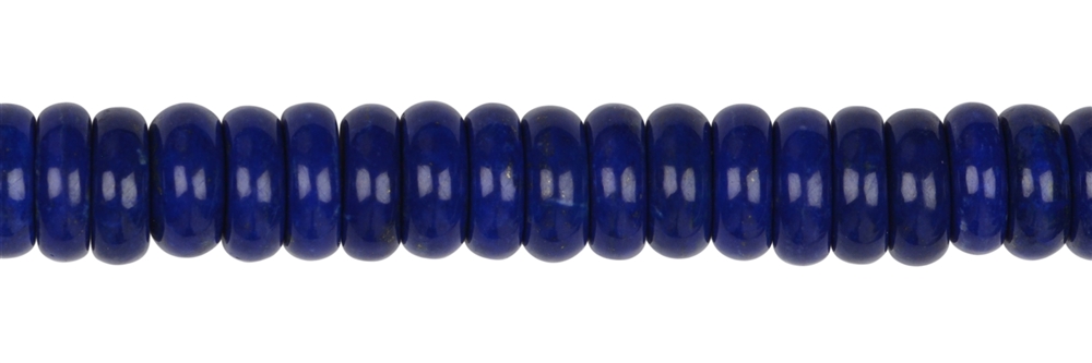 Strang Zylinder flach, Lapis Lazuli A+, 03-04 x 10-12mm