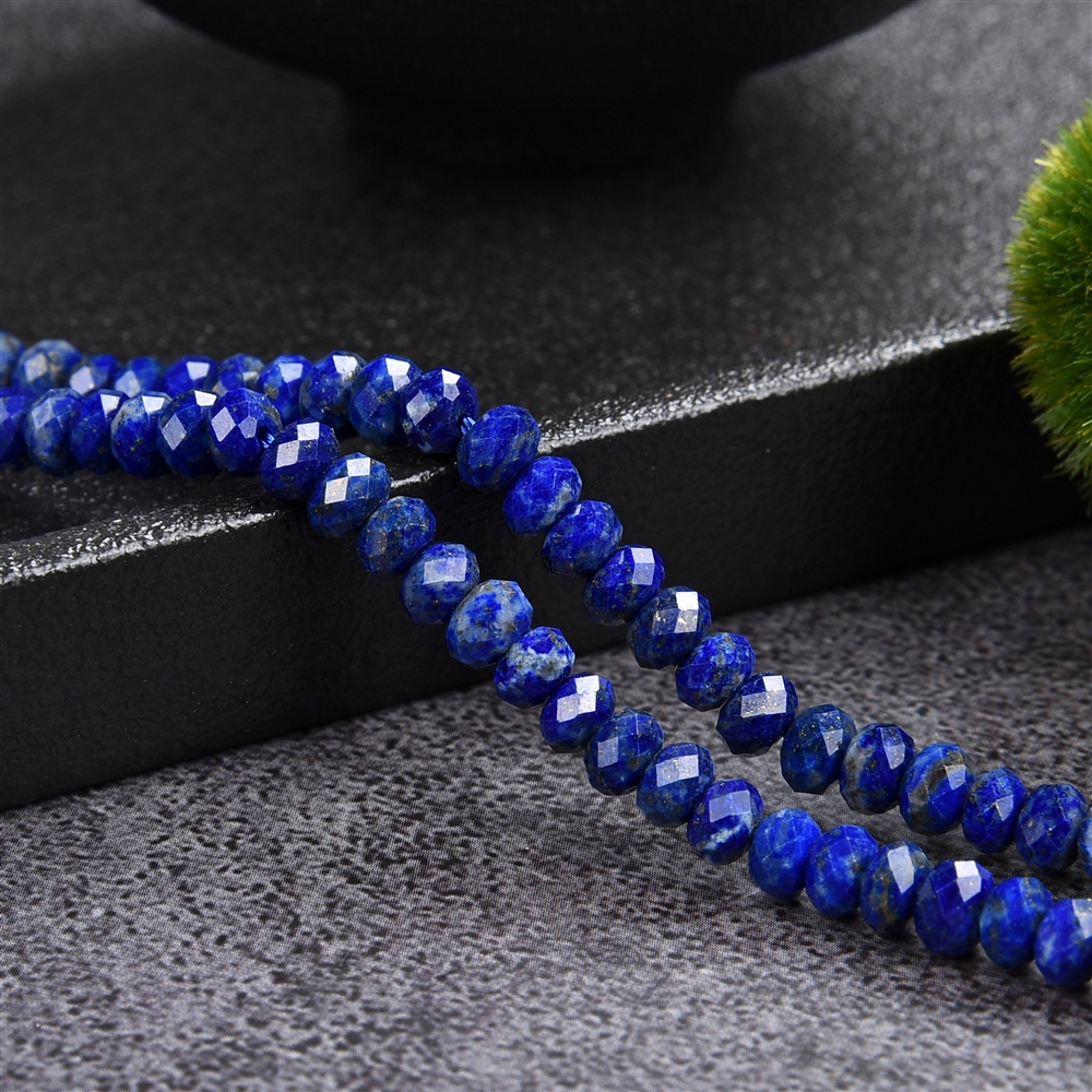 Rang de collier, Lapis-lazuli A+, facetté, 03 x 05mm