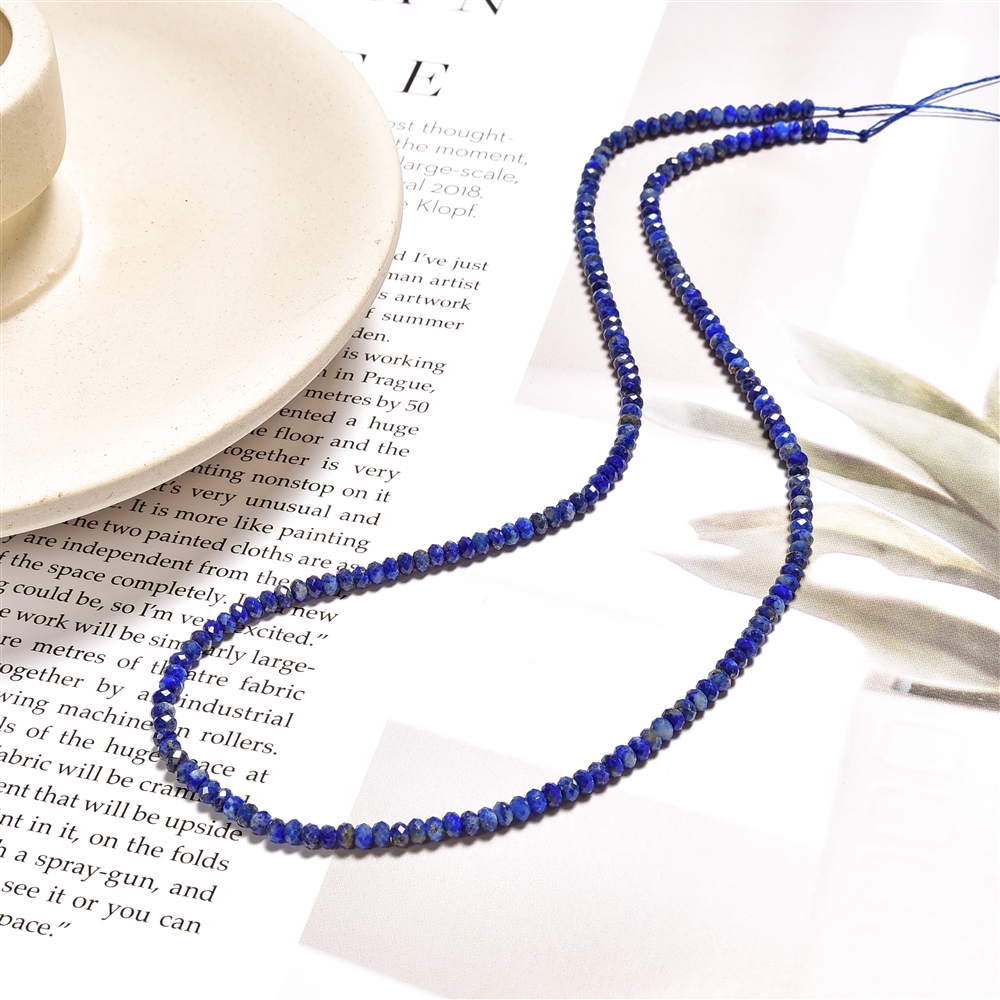 Button strand, Lapis Lazuli, faceted, 02 x 03mm | gems, healing stones & jewelry