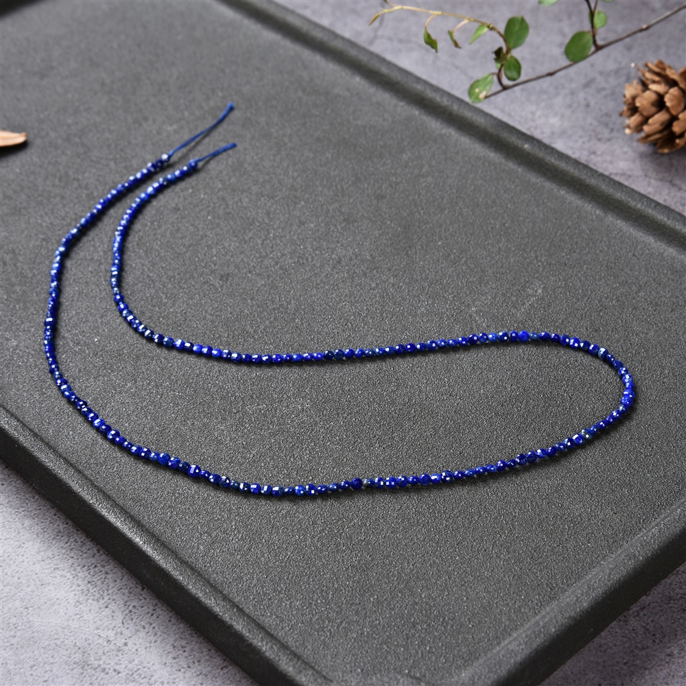 Rang de collier disque/pièce, Lapis-lazuli, facetté, 01,5 x 02,5mm