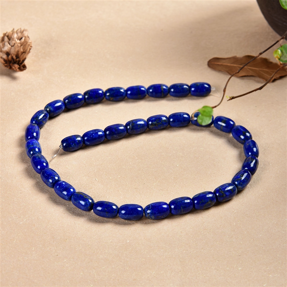 Rang de collier (Tonneau), Lapis-lazuli, 12 x 08mm