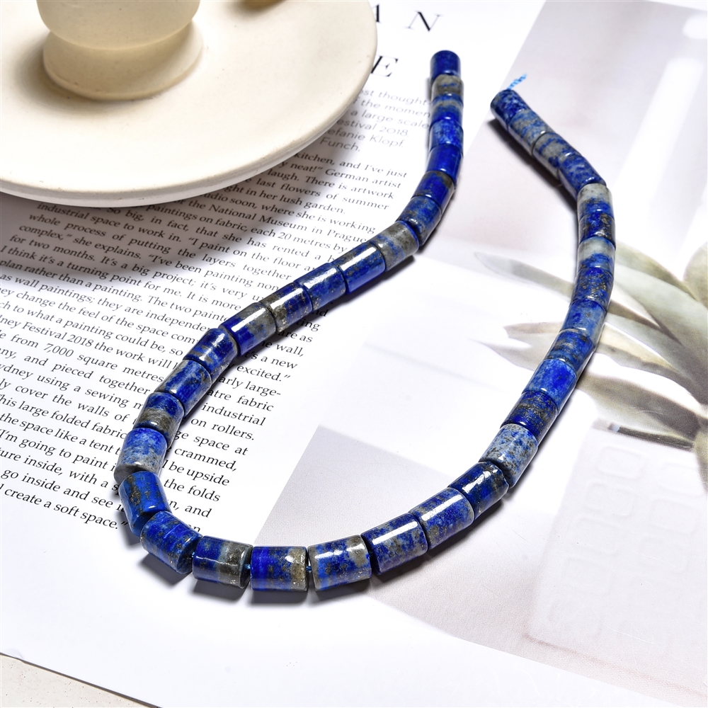 Cylinder strand, Lapis Lazuli, 10 x 08mm (39cm) | gems, healing stones & jewelry