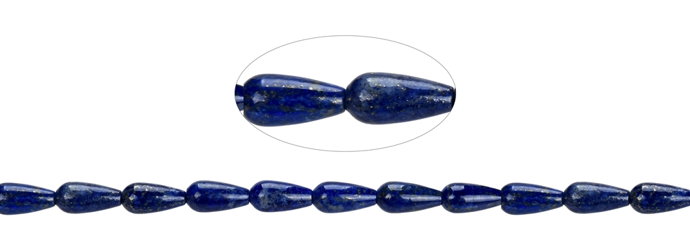 Rang de collier goutte, Lapis-lazuli AA, 16 x 08mm