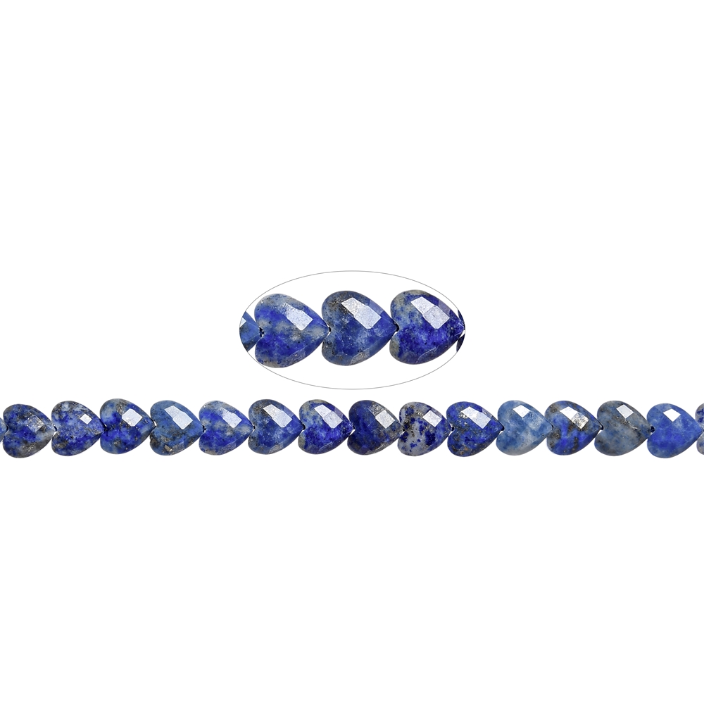 Strang Herzen, Lapis Lazuli, 08mm, facettiert (39cm) | Marco Schreier