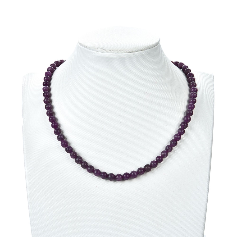 String Beads, Lepidolite (stab.) dark, 06mm