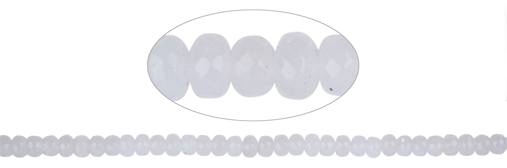 Rang de collier, Quartz blanc, à facettes, 05 x 08mm (38cm)