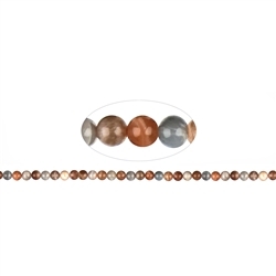 141130100521 Rang de collier boules, pierre de lune (multicolore) A, 06mm | Marco Schreier