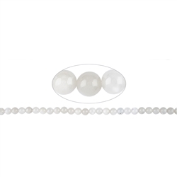 141130100726 Rang de collier, Pierre de lune (blanche), 08mm (39 cm) | Marco Schreier