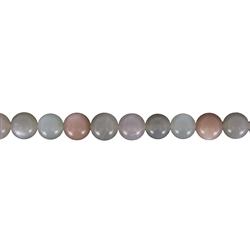 141130100922 Rang de collier boules, pierre de lune (multicolore) A, 10mm | Marco Schreier