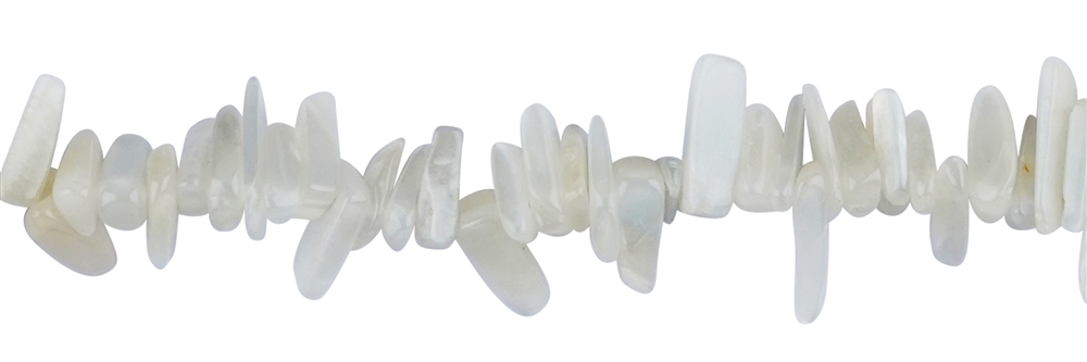 Strand Nuggets "Tooth", Moonstone (white), 03-05 x 10-20mm