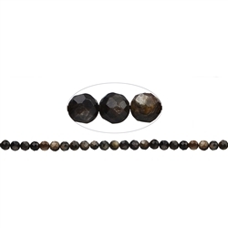 141150106320 Rang de collier boules, mica Muscovite (stab.), facettes, 08mm | Marco Schreier