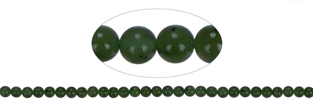 Strand of balls, Nephrite A, 06mm
