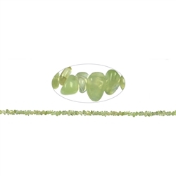 141230619320 Rang de collier éclat, prehnite, 01-03 x 03-08mm (88cm) | Marco Schreier