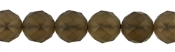 141280101910 Rang de collier boules, Quartz fumé mat, facettes, 10mm | Marco Schreier