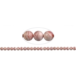 141300100720 Rang de collier boules, rhodochrosite, 08mm | Marco Schreier