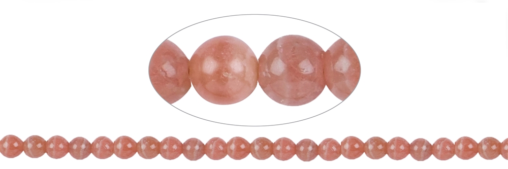 Filo di perle, rodocrosite extra, 08 - 08,5 mm
