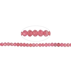 141300328022 Strang Button, Rhodochrosit, facettiert, 03,5 x 03mm (39cm) | Marco Schreier