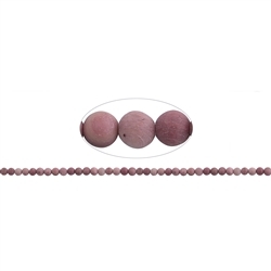 141310100311 Rang de collier boules, Rhodonite, mat, 04mm | Marco Schreier