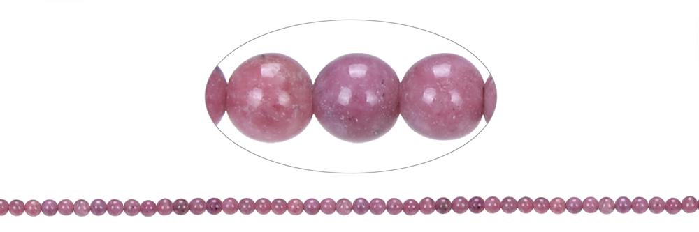 Strand of beads, Rhodonite A, 04mm