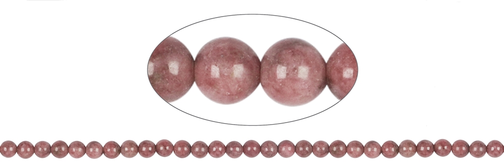 Strand of beads, Rhodonite, 06mm