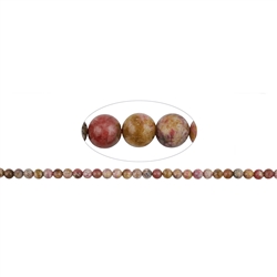 141310100523 Strang Kugeln, Rhodonit (Bejing), 06mm (39cm) | Edelsteine, Heilsteine & Schmuck